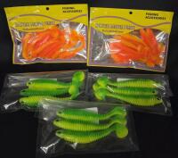 Various Fishing Bait Lures Green And Orange