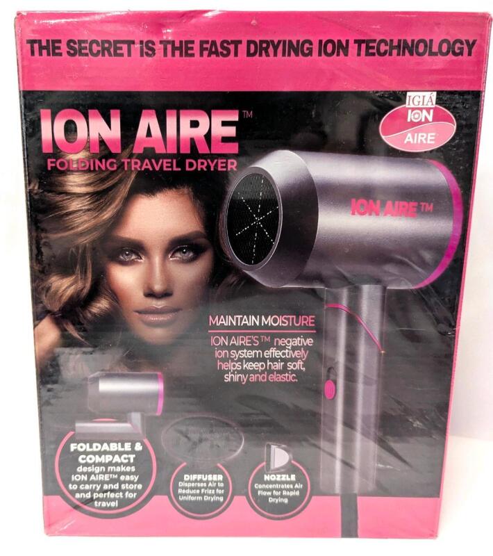 New ION AIRE Folding Hair Dryer