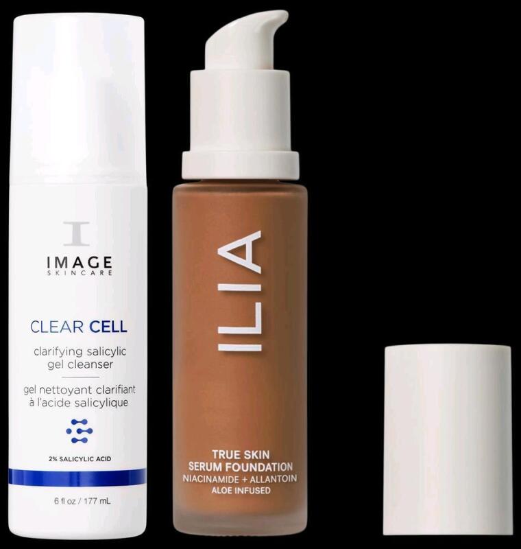 New Image Skin Care CLEAR CELL Clarifying Tonic & ILIA True Skin Serum Foundation SF11 Martinique