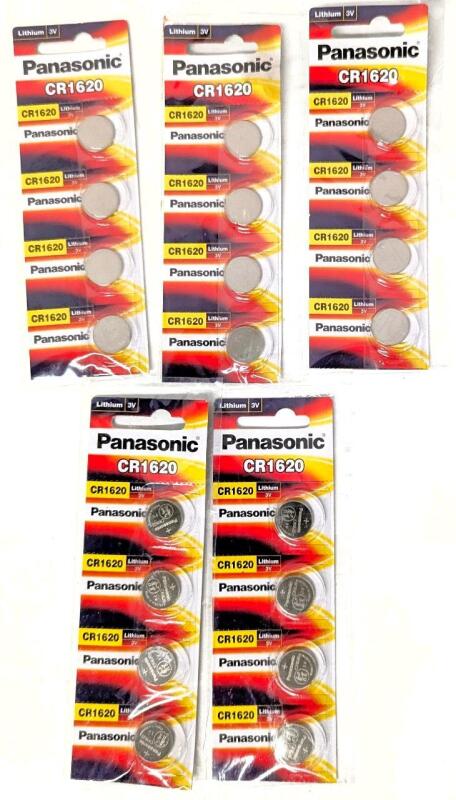20 New PANASONIC CR1620 3V Lithium Button Cell Batteries