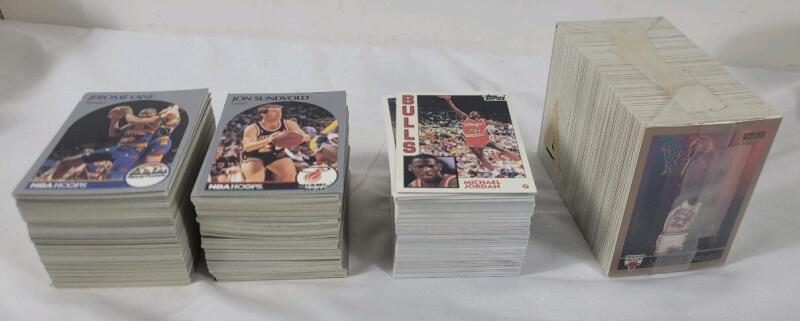 1990-91 Skybox Basketball Trading Card Set (complete) , 1992-93 Topps Archives Basketball Trading Card Set (complete) - Includes Michael Jordan & 1990-91 Hoops Basketball Trading Card Singles - 240+ Trading Cards