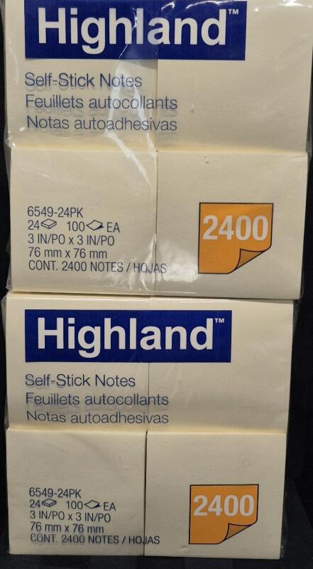 48 New Packs Highland Self-Stick Note Pads