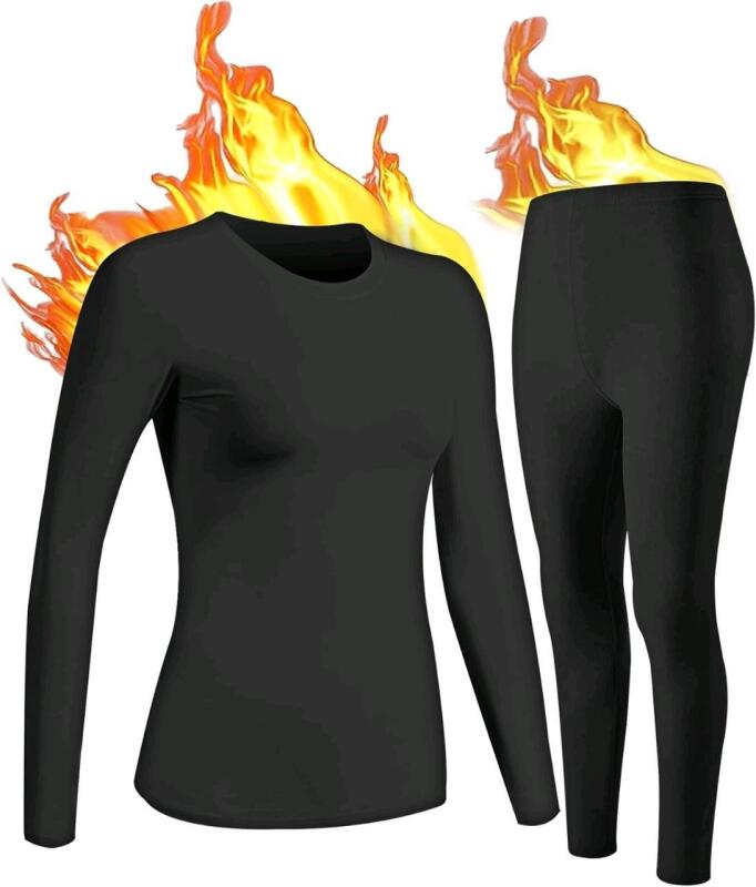 New Size MED Women's UNIQUEBELLA Thermal Underwear Long Johns Base Layer Set for Women Athletic Underwear Set