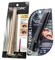 2 New Mascara : CoverGirl Lash Blast Cleantopia Ultramarine Black & L'Oreal Telescopic Original Black