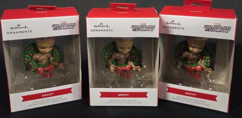3 New Marvel Guardians Of The Galaxy Hallmark Ornaments