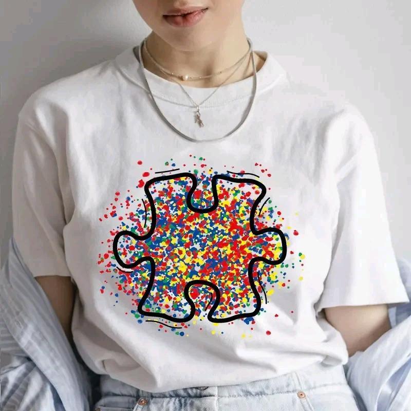 New Size XL Women's Autism Love Support Puzzle Piece T-Shirt