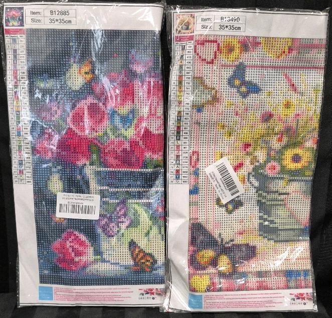 2 New Flowers Diamond Art Kits