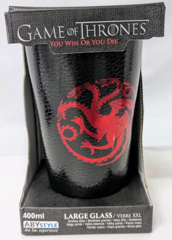 New Abystyle GAME OF THRONES Large Textured Glass : Targaryen
