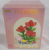 New YKO Floral Art Bouquet Lego Style Home Decor Build-Set , Model # P1170