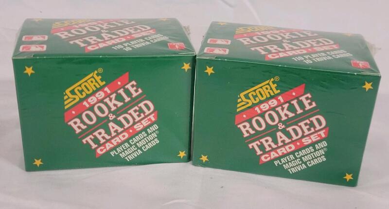 1991 Score Rookie & Traded NFL Football Sealed Trading Card Sets . Two (2) Sealed Sets .