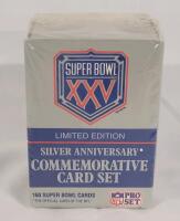 1990 Pro Set Super Bowl XXV Silver Anniversary Commemorative Card Set. Sealed .