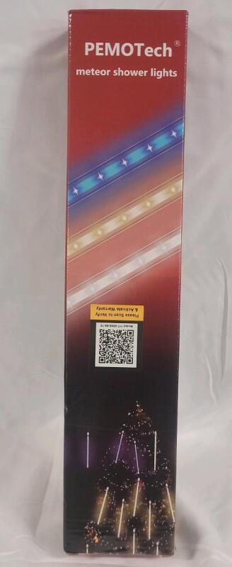 New PEMOTech Meteor Shower Hanging Blue LED Lights , 15 Stick Lights