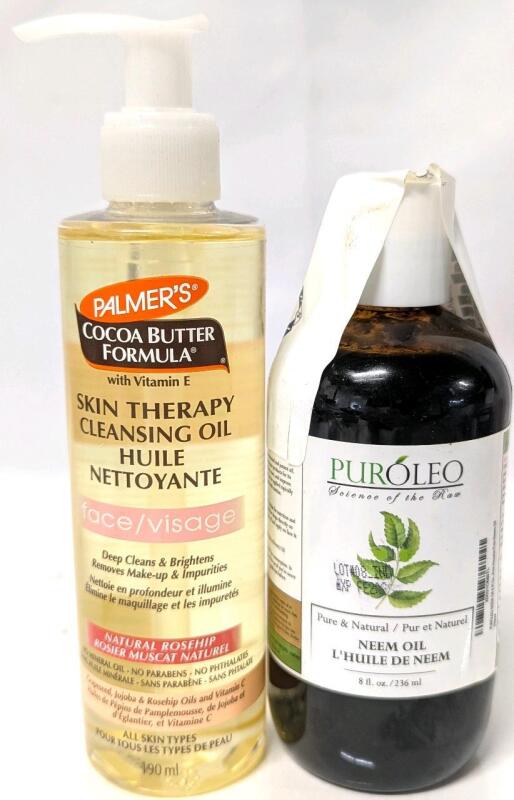 [EXP 02/2025?] New Puroleo NEEM Oil & Palmer's Cocoa Butter Formula Face Cleansing Oil : Natural Rosehip