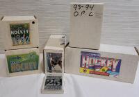 1992 - 94 O Pee Chee NHL Hockey Trading Card Sets . 1991-92 OPC Set , 1991-92 OPC Premier (2 Sets) , 1992-93 OPC Set w/25-Card Anniv. Set & 1993-94 OPC Premier Set w/SJ and Russia Sets . All Sets appear complete .