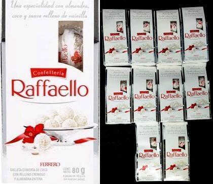 [BB 04/2025] 10 New CONFETTERIA RAFFAELLO Coconut Almond Specialty; 10 Bags of Approx 8 Individually Wrapped Confections