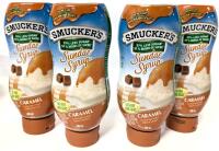 [BB 02/2025] 4 New SMUCKERS 97% Less Sufar Caramel Flavored Syrup