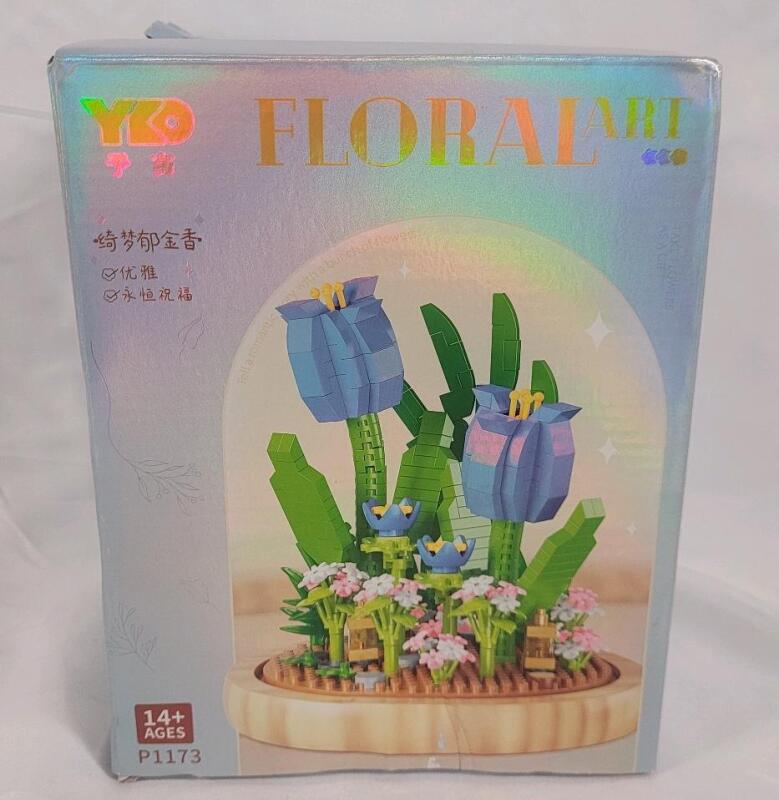 New YKO Floral Art Bouquet Lego Style Home Decor Build-Set , Model # P1173