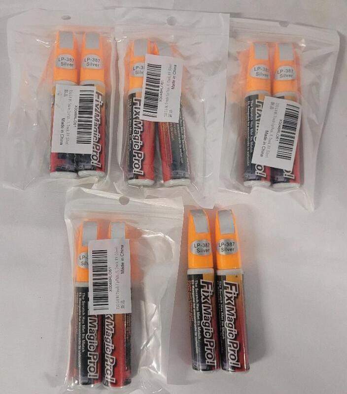 5-Packs New Fix Magic Pro! Vehicle / Automotive Scratch Touch-Up Paint , Silver - LP-387 . 5 Packs - 2 Pens per pack