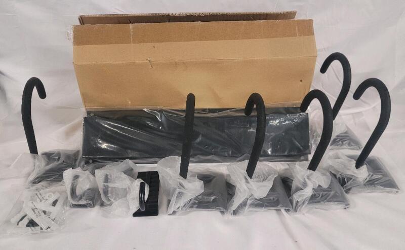 New - 9pc. Multi-Purpose Rail & Hook Track Wall Storage Kit , 48" Long .
