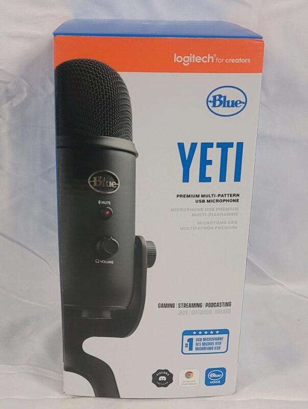 New Logitech BLUE Yeti Premium Multi-Pattern USB Microphone . Gaming , Streaming , Podcasting