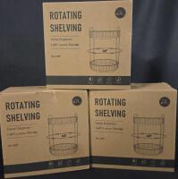 3 New Rotating Shelving Home Organizer Light Luxury Storage