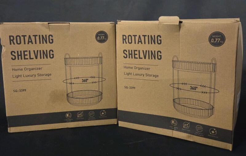 2 New Rotating Shelving Home Organizer flight Luxury Storage