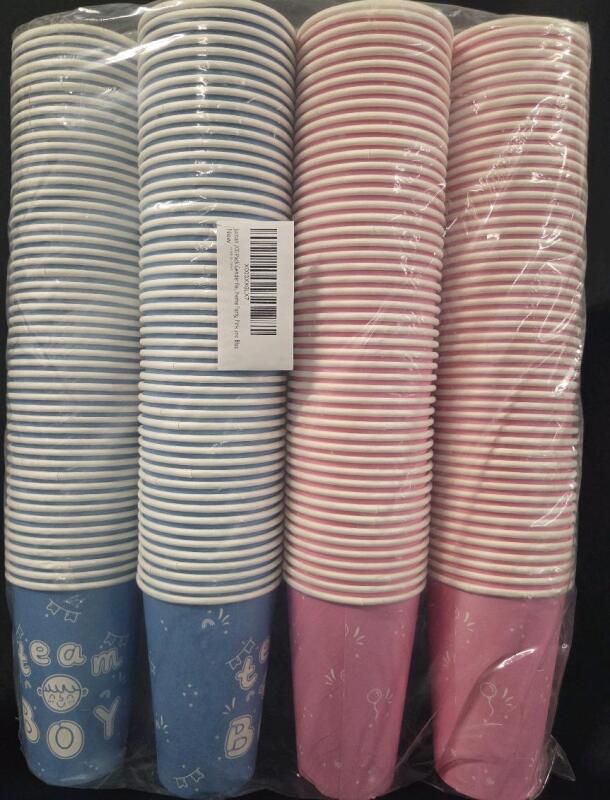 200Pack New Paper Cups For Gender Reveal Party