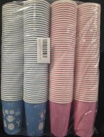 200Pack New Paper Cups For Gender Reveal Party