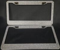 2 New Blinged out License Plate Covers