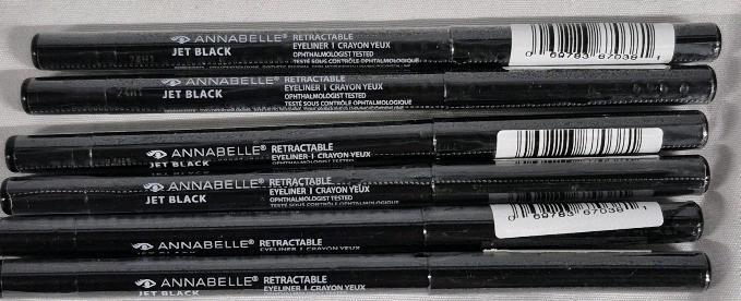 6 New Annabelle Retractable Eyeliners - Jet Black