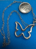 925 Sterling Floating Askew Butterfly Necklace - 4