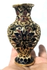 Pair of Miniature Lucky Cloisonne Vases on Stands with box - 4