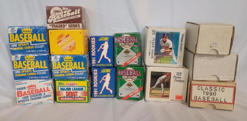 1988 - 1995 MLB Baseball Update & Traded Trading Card Sets , 16 Sets . Topps , Fleer , UD , Score