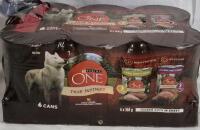 6 New Purina One True Instinct Dog Food- Tender Cuts in Gravy Turkey & Venison and Beef & Bison BB Sept 2026