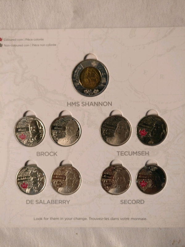 War of 1812 Canadian Coin Set - 2012-2013