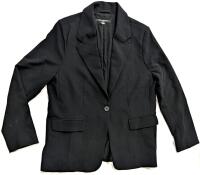 New Size XL Women's FRENCH CONNECTION Single Button Black Blazer Jacket