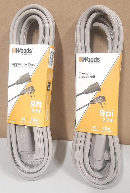 2 New 9ft Appliance Cords