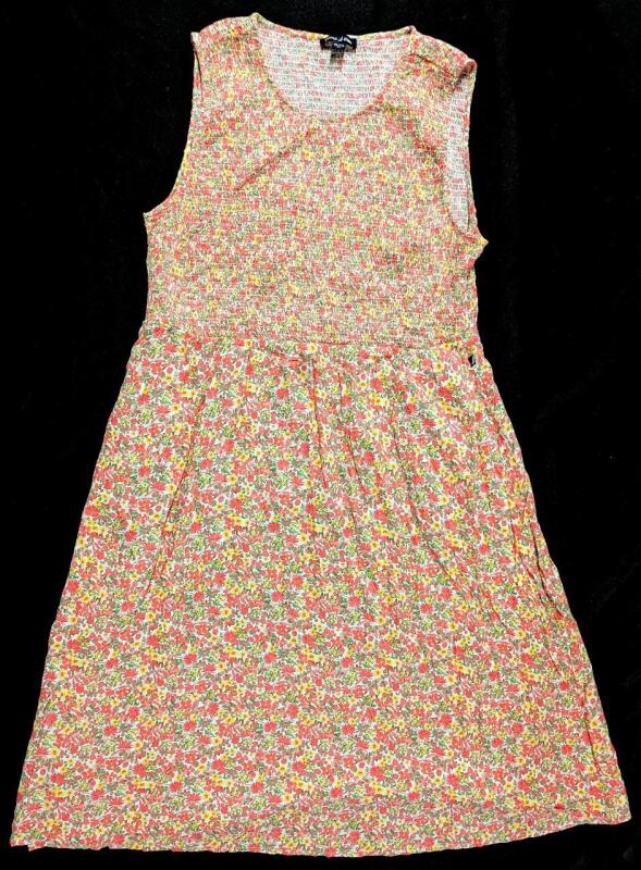 New Size XXL Women's NAUTICA Sleeveless Crinkle Floral Sun Dress