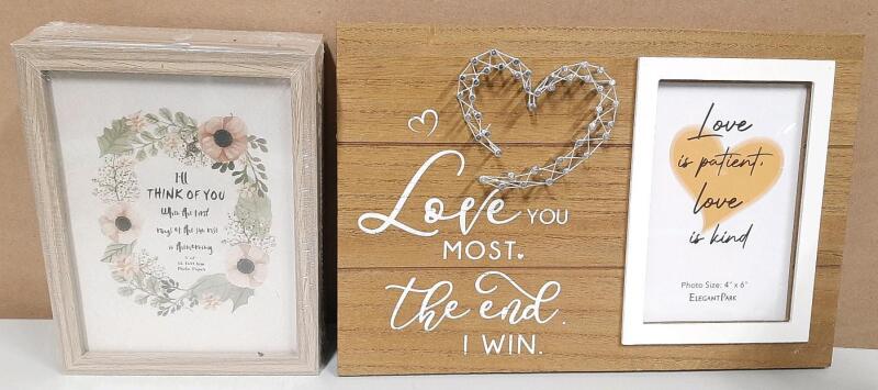 2 New Wooden Picture Frames