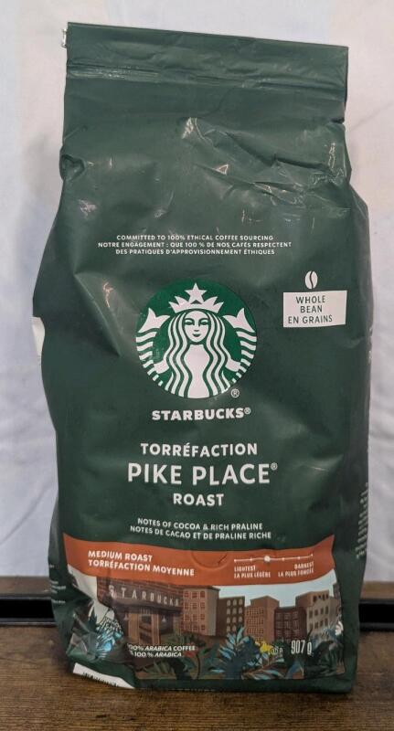BB [2025 MR 06] New: Starbucks Pike Place Roast Medium Roast Whole Bean