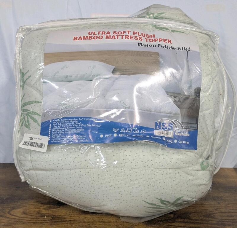 New King Size Ultra Soft Plush Bamboo Mattress Topper