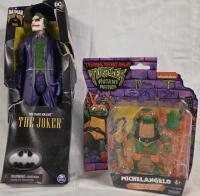2 New Action Figures of The Joker from The Dark Night & Michelangelo From The Teenage Mutant Ninja Turtles Mutant Mayhem