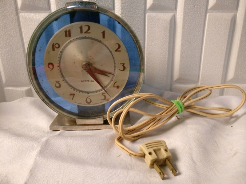 Vintage Westclox Glass Front Desk Clock - As Is