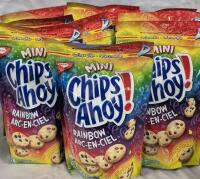 [BB Mar 30 2025] 10 New Mini Chips Ahoy Rainbow Chips Cookies - Peanut Free