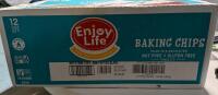 [best before 06/20/2025] 12 New Enjoy Life White Mini Baking Chip Pouches.