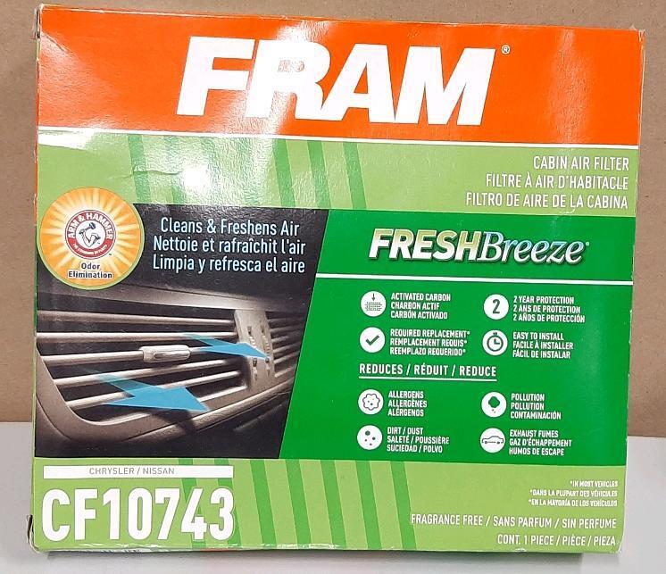 As New Fram FreshBreeze Chrysler/Nissan Cabin Air Filter