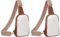 2 New YALUXE Sling Bags for Women Leather Crossbody Bag Trendy Crossover Chest Purse