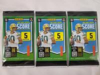 2025 Panini Score NFL Football Sealed Trading Card Wax Packs , Three (3) Packs