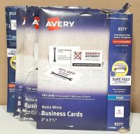 4 Packs of Avery Matte White Business Cards