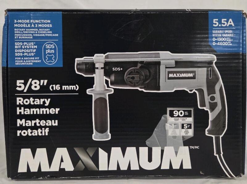 New 5/8" MAXIMUM Rotary Hammer
